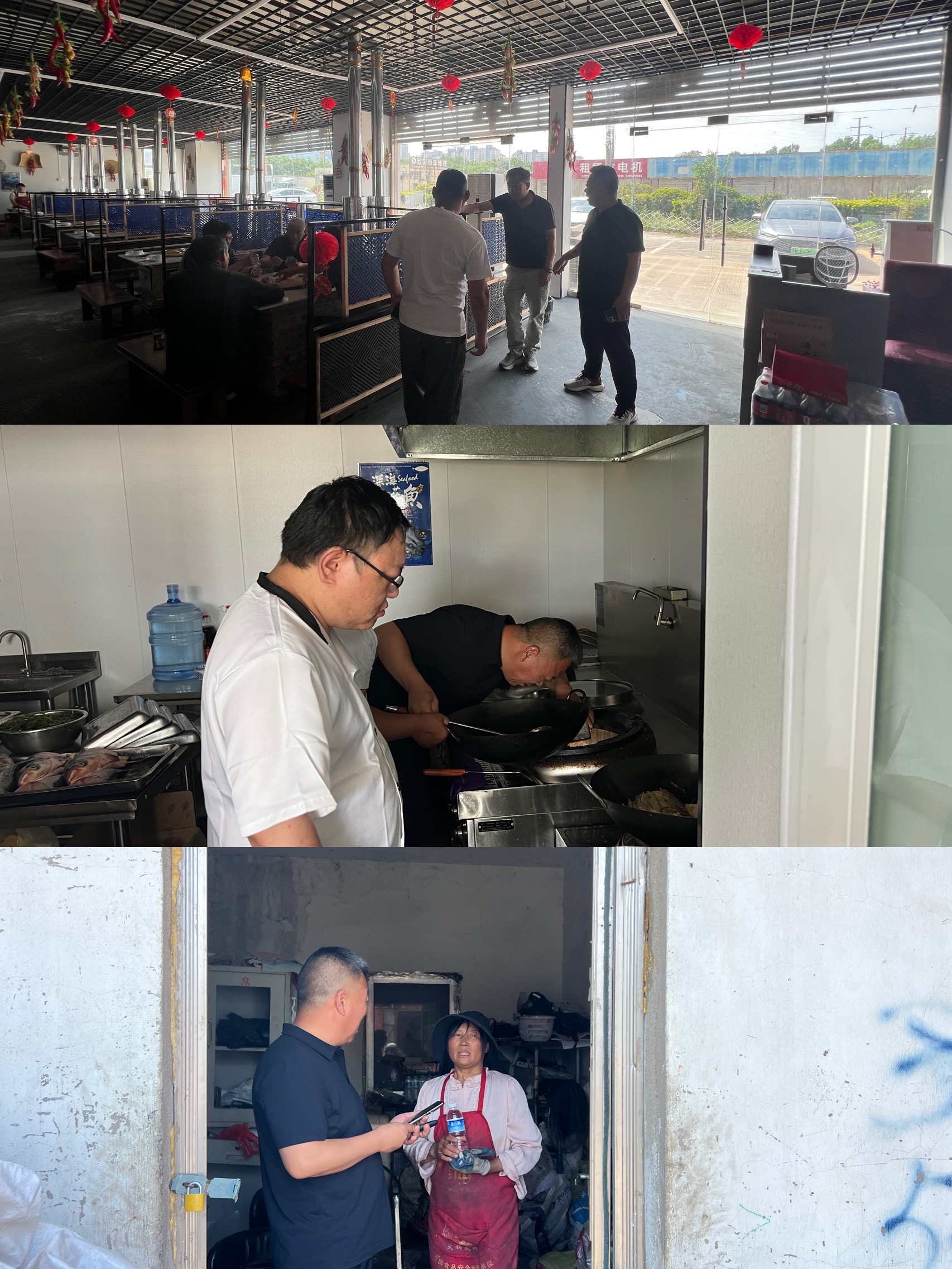 兴圩社区检查再生资源和新开业餐饮店经营情况.jpg